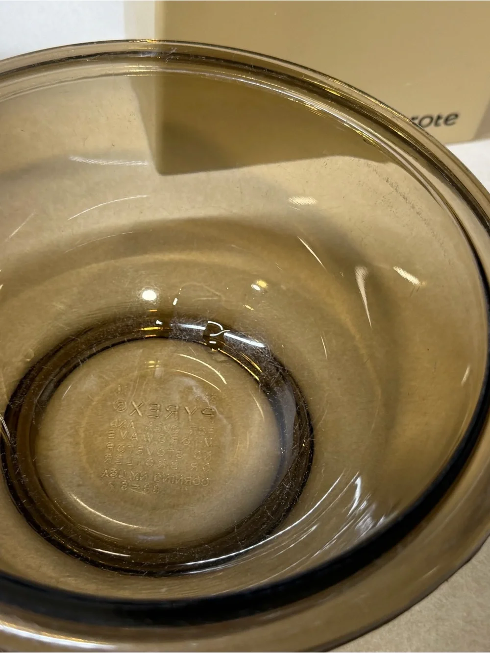 Pyrex Smoked Brown Glass Mixing Bowl
